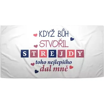 Sablio Ručník Když Bůh stvořil strejdy - 30x50 cm