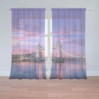 Záclona Sablio Záclony Londýn Tower Bridge: 2ks 150x250cm