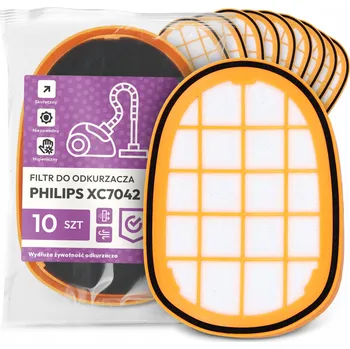 Filtr do vysavače 10x FILTR do VYSAVAČE Philips XC7042 Vzduchový Pěnový Silný FILTRY EM-W