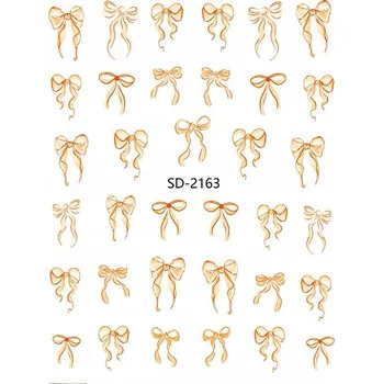 samolepka Samolepky na nehty Oranžové stužky Kokardky S187