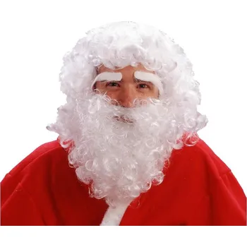 Karnevalová paruka Mikulášská paruka s vousy a obočím 596681