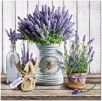 Papírový kapesník Paw Ubrousky PAW Dekor L (20ks) Lavender in Bucket 596177