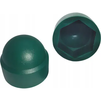 Matice Kryt pro matice a šrouby M10 Klíč 17 Zelená krytka RAL 6005 50 Ks