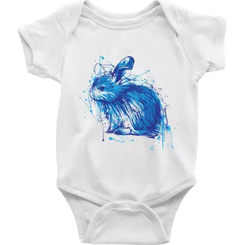 Kojenecké oblečení Králík kaňka - Body kojenecké s krátkým rukávem - Krátký r. 6-12 mes ( Bílá )