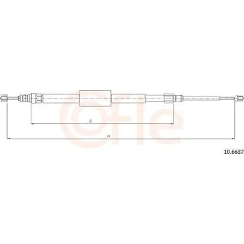 Lanko parkovací brzdy Tažné lanko, parkovací brzda COFLE 10.6687