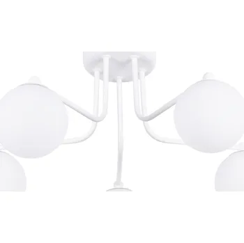 Stropní svítidlo Astral, 5x bílé skleněné stínítko, w