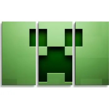 Obraz Sablio Obraz - 3-dílný Green Blocks - 120x80 cm