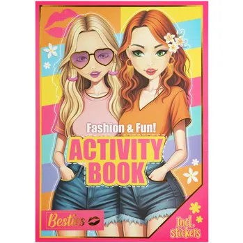 omalovánky Kniha módní kreativity Fashion and Fun A4 Besties