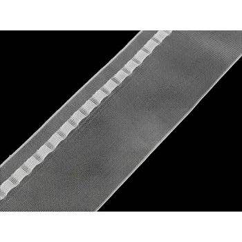 Záclonovka šíře 10 cm s poutky, střední, transparent