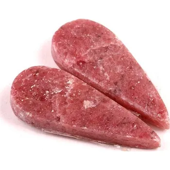 Přírodní kámen Kabošony páry Rhodonit č.P728 (33x13x5mm)