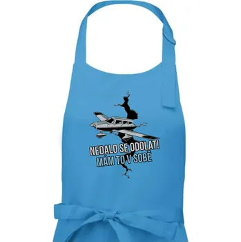 Kuchyňská zástěra Nedalo se odolat, mám to v sobě letadlo - Dámská zástěra na vaření - Univerzální velikost ( Světlý tyrkys )