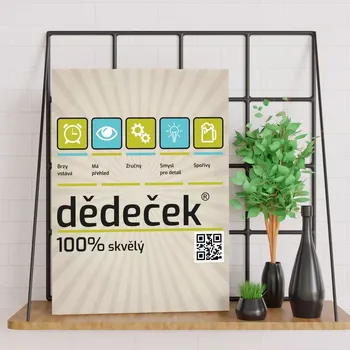 Plechová cedule Sablio Dárková cedulka Dědeček: 30x40 cm