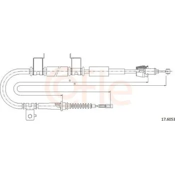 Auto-moto Tažné lanko, parkovací brzda, 17.6053