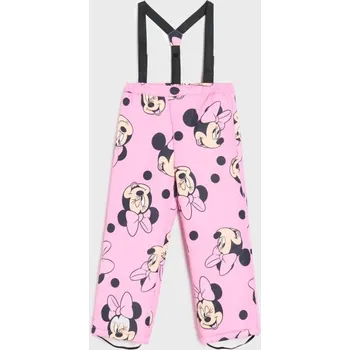 Dětská móda Sinsay - Kalhoty s&nbsp;kšandami Minnie Mouse - růžová - 886DX-30X - 886DX-30X-98