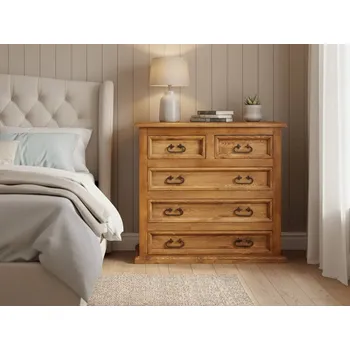 Šatní skříň Komoda MEXICANA COM27 Barevné provedení: vosk - bezbarvý