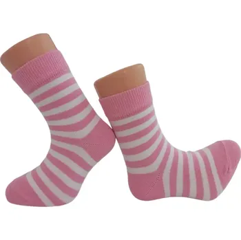 Dětské bambusové ponožky Babar New - 33-36 / růžová/bílá