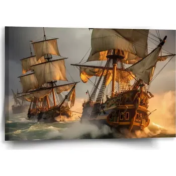 Obraz Sablio Obraz Plachetnice ve vlnách - 60x40 cm