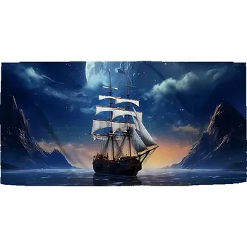 Osuška Sablio Ručník Plachetnice mezi horami - 50x100 cm