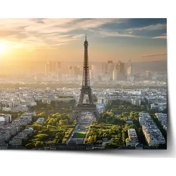 Plakát Sablio Plakát Paříž Eifellova věž Skyline - 60x40 cm