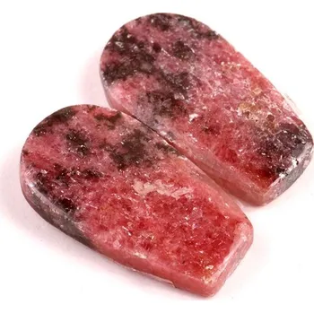 Přírodní kámen Kabošony páry Rhodonit č.P744 (28x15x5mm)