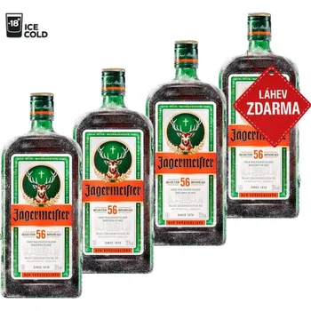 Likér Akce 3+1: 3x Jägermeister 1L + Jägermeister 1L ZDARMA