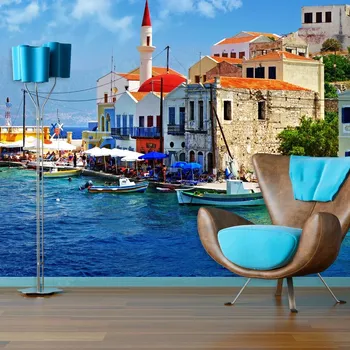 Tapeta Sablio Tapeta Domky na pobřeží - 125x75 cm