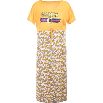 Dámská noční košile Noční košile games - žlutá Velikost: L