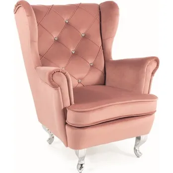 Křeslo Dětské křeslo Lili Velvet, růžová