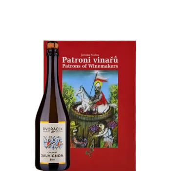 Set Dvořáček Sauvignon CHARMAT brut + Kniha Patroni vinařů