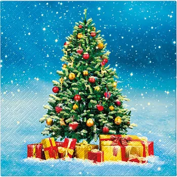 Papírový kapesník Paw Ubrousky PAW Dekor L (20ks) Christmas Tree Gifts 597084