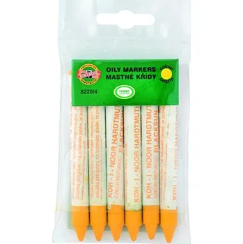 Křída průmyslová mastná, 6 ks žlutá 597352