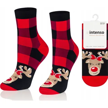 Dámské ponožky PONOŽKY VÁNOČNÍ PONOŽKY INTENSO SOB KRATA