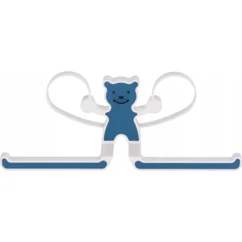 Věšák Multifunkční věšák s medvídkem - modrý ____