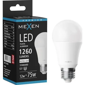 Žárovka Mexen Nova LED žárovka E27, A60, 12W, Neutrální - 4000K, 1260 lm - L100-E27-1240-01 Żarówki LED