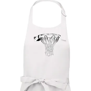 Kuchyňská zástěra Basketbalový koš - Dámská zástěra na vaření - Univerzální velikost ( Bílá )