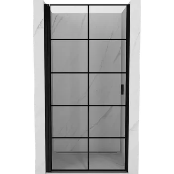 Mexen Mist-B sprchové dveře otočné levé 70 cm, černá mřížka, černé - 8A2-070-000-70-77-L Sprchové dveře