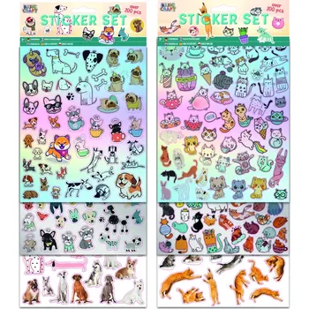 samolepka Grafix samolepky 200 ks kočky