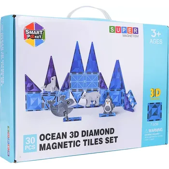 ostatní stavebnice RKToys Magnetická stavebnice ICE SNOW 30 dílků