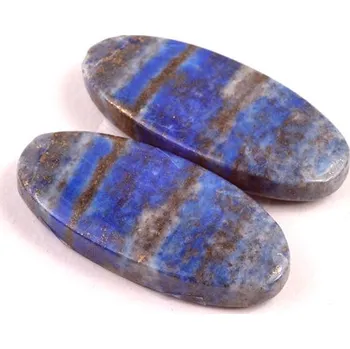 Přírodní kámen Kabošony páry Lapis Lazuli č.P768 (28x13x5mm)