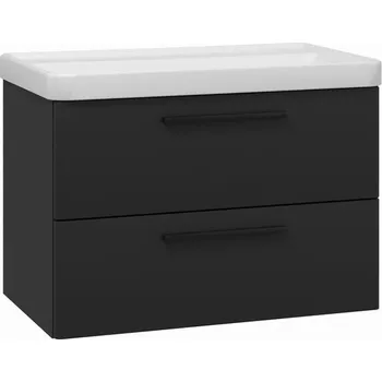 Koupelnový nábytek EBS Urban Skříňka s umyvadlem 81cm, černá mat URBAN81CMC