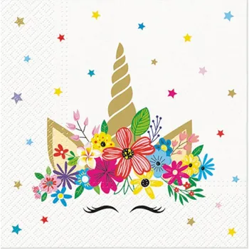 Papírový kapesník Paw Ubrousky PAW Dekor L (20ks) Unicorn party 596594