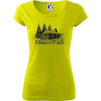 Chalupář srub - Dámské triko Pure - XL ( Limetková )