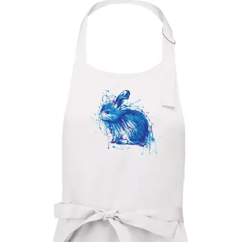 Kuchyňská zástěra Králík kaňka - Pánská zástěra na vaření - Univerzální velikost ( Bílá )