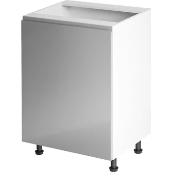 Kuchyňská skříňka 811/5000Spodní skříňka, bílá / šedá extra vysoký lesk, levá, AURORA D601F