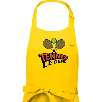 Kuchyňská zástěra Tennis legend - Pánská zástěra na vaření - Univerzální velikost ( Žlutá )