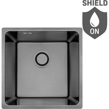 Nerezový dřez Laveo Dřez 1 komorový Aden, nerez - SLA_510P, grafit