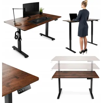 Psací stůl Elektrický stůl s nastavitelnou výškou a ovládacím panelem 140x80 cm