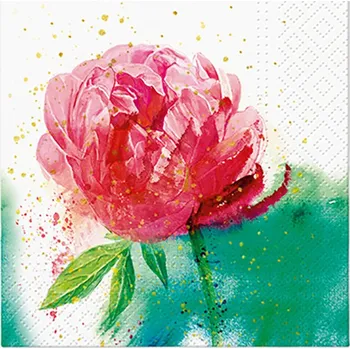 Papírový kapesník Paw Ubrousky PAW Dekor C (20ks) Peony Watercolor 596698