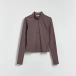 Reserved - Mikina se stojáčkem - hnědá - 828GA-88X - 828GA-88X-M