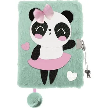 Zápisník Plyšový zápisník se zámkem - Panda Balerina